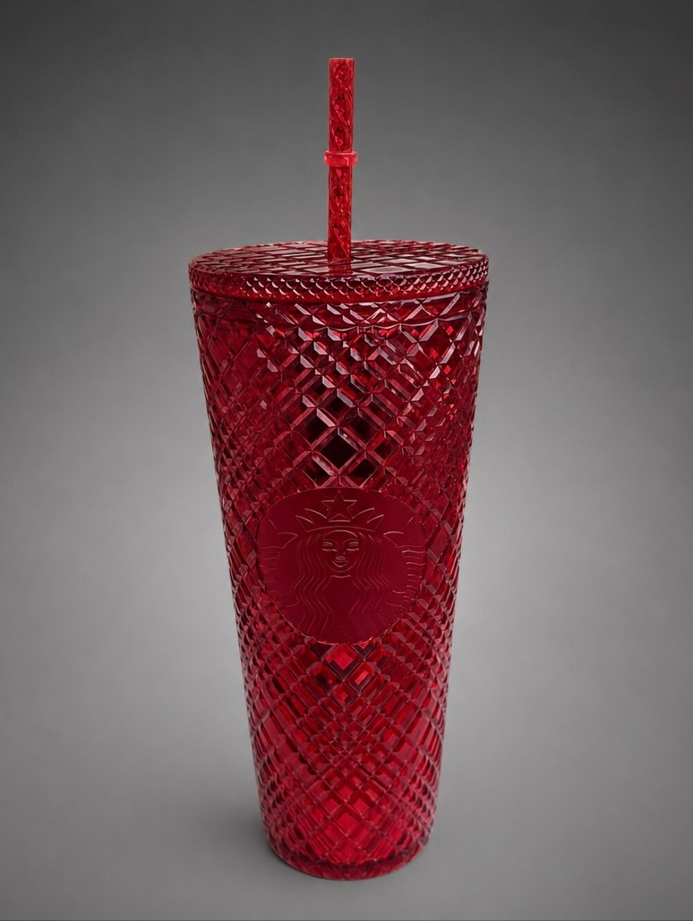 Starbucks Acrylic 2021 Winter Holiday Red Jeweled Tumbler Cold Cup Christmas New